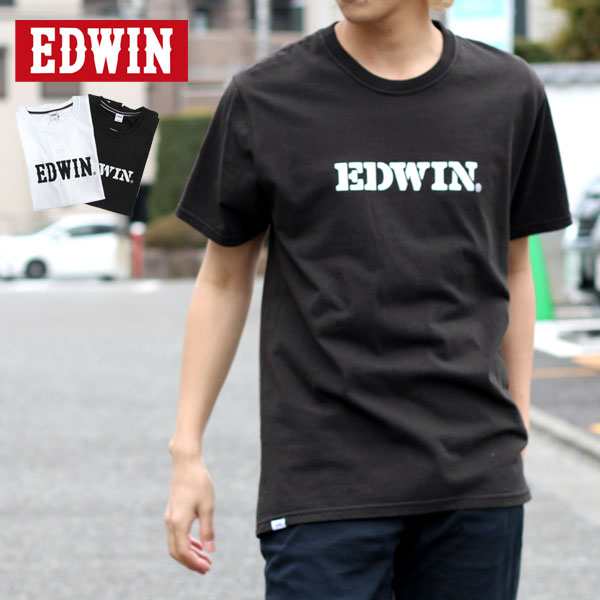 送料無料 Edwin Tシャツ メンズ 半袖 クルーネック トップス