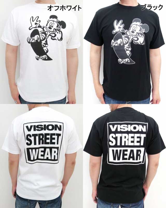 ヴィションストリートウェアー ディズニー ミッキー Tシャツ メンズ 半袖 コラボ プリント マルカワ Vision Disney Mickey ブランドの通販はwowma マルカワ