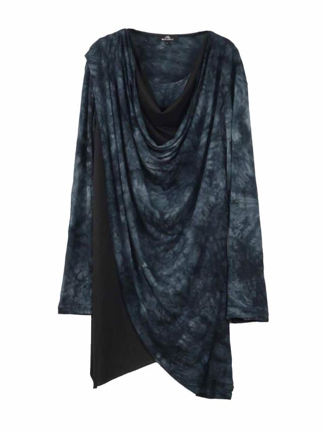 ドレープカットソー メンズ ムラ染め タイダイ ドレープTシャツ