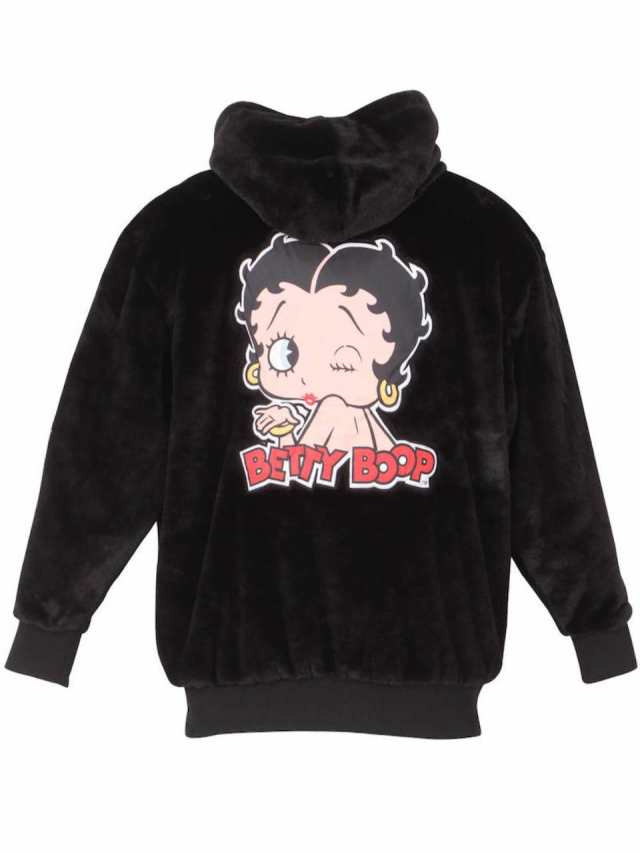 ボアパーカー 大きいサイズ メンズ BETTY BOOP ファー ガールプリント