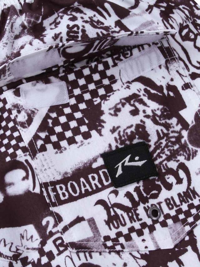 サーフパンツ 大きいサイズ メンズ 海パン 海水パンツ 総柄 RUSTY