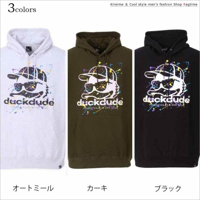 プリントパーカー 大きいサイズ メンズ DUCK DUDE スプラッシュ プル