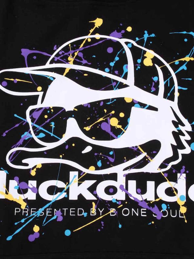 プリントパーカー 大きいサイズ メンズ DUCK DUDE スプラッシュ プル