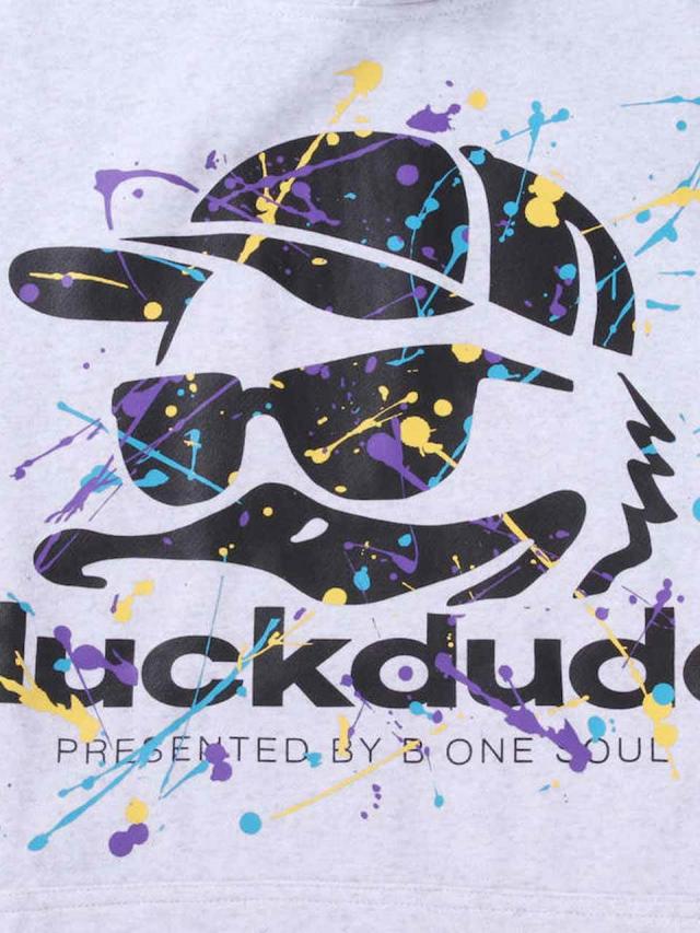 プリントパーカー 大きいサイズ メンズ DUCK DUDE スプラッシュ プル