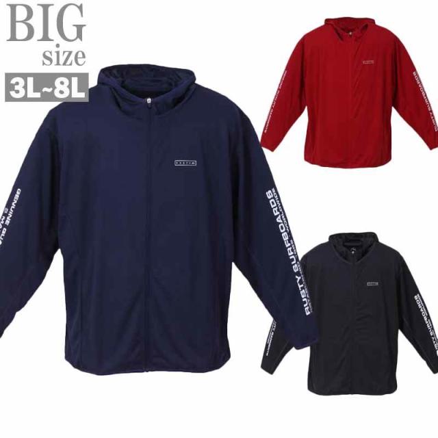 ジップパーカー 大きいサイズ メンズ 水陸両用 ラッシュガード 吸汗速乾 UVカット 機能性 C060116-03