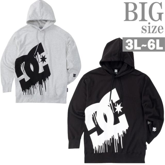 プルオーバーパーカ DCSHOES 大きいサイズ メンズ ロゴプリント スウェットパーカー ビッグ C060918-02