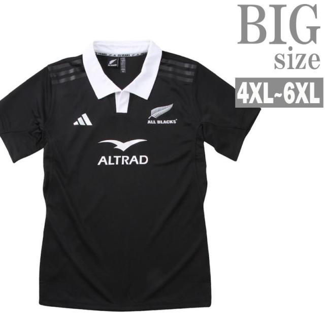 ラガーシャツ 半袖 大きいサイズ メンズ All Blacks adidas アディダス Tシャツ ジャージ C060924-03