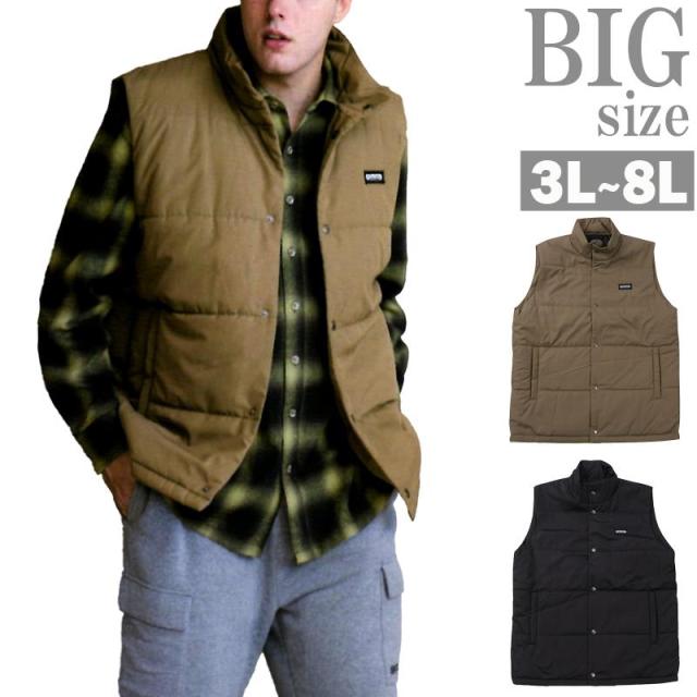 中綿ベスト 大きいサイズ メンズ キルト キルティング OUTDOOR アウトドア タフタ C061105-02