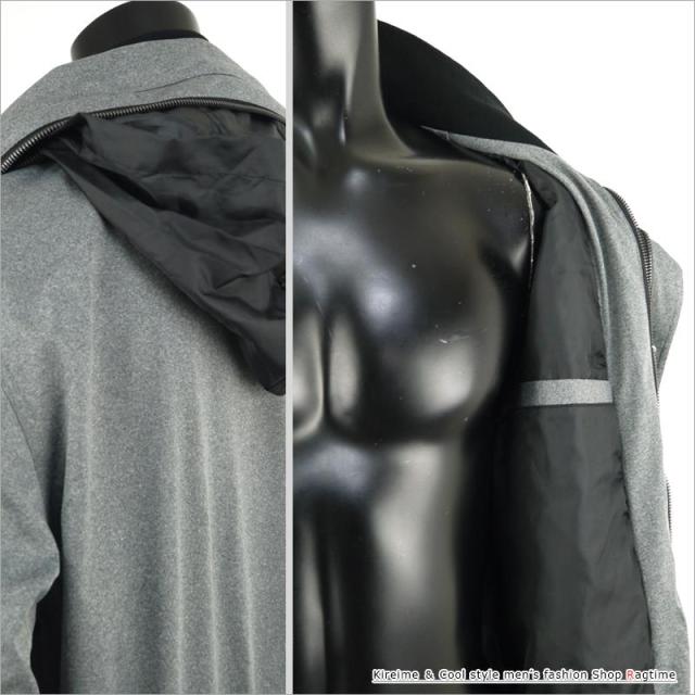 ストレッチジャケット メンズ ライトアウター ボリュームネック