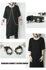 APPAREL]/セックスポットリベンジ/GORGEOUS CONNECT レザーチョーカー 