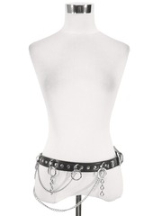 APPAREL]/セックスポットリベンジ/CHAIN CONNECT SID RING ベルト 黒 x