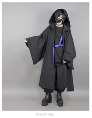 APPAREL]/ディオラート/着物袖 ロング丈・フード ジャケット ブラック