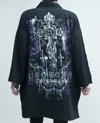 送料無料/[APPAREL]/セックスポットリベンジ/UROBOROS D.V.U/PUNKISH カーディガン 黒 x シルバー + 紫青グラデ (F) ゴスロリ・パンク/SEX POT ReVeNGe