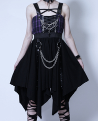 APPAREL]/セックスポットリベンジ/CUSTOM BLACK ROCK CHECK ワンピース