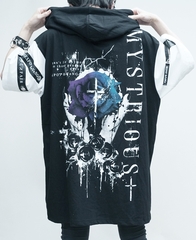 【SEX POT ReVeNGe】MYSTERIOUS ZIP DETAIL SEX POT ReVeNGe Punk Star Skull & Crossbones Black Jacket