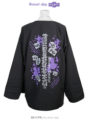 [APPAREL]/ディオラート/手術着風 シャツロンT [セキツイ] ブラック×パープル (M) ゴスロリ・パンク/Deorart_1