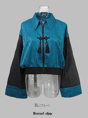 APPAREL]/ディオラート/袖 シアー・チャイナ柄トッパー [中華柄