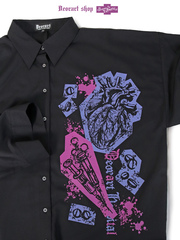 [APPAREL]/ディオラート/オーバーサイズ シャツ [シンゾウ] パープル×ワイン (L) ゴスロリ・パンク/Deorart_1