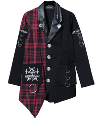 [APPAREL]/セックスポットリベンジ/SATANIC CROSS PUNKISH ジャケット 黒＋赤チェック (L) ゴスロリ・パンク/SEX POT ReVeNGe_1