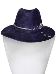 APPAREL]/セックスポットリベンジ/GRUNGE STUDS BRIM ハット 黒x紫 (F