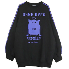 [APPAREL]/ディオラート/サイドライン necolaプリント プルオーバー [ GAME OVER ] ブラック x パープル (F) ゴスロリ・パンク/Deorartの通販は