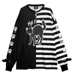 APPAREL]/リッスンフレーバー/やんのかキャット臨戦態勢プル