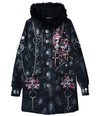 [APPAREL]/セックスポットリベンジ/CUSTOM ROUGE CROSS パンキッシュ コート 黒 (L) ゴスロリ・パンク/SEX POT ReVeNGe_1