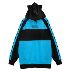 [APPAREL]/リッスンフレーバー/LISTEN FLAVOR ゲーミング猫耳 ジャージパーカー AQUA×BLACK (F) ゴスロリ・パンク/LISTEN FLAVOR_1