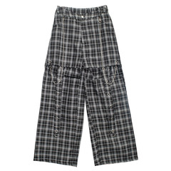 [APPAREL]/リッスンフレーバー/LISTEN FLAVOR チェーン付絶対領域パンツ BLACK CHECK (F) ゴスロリ・パンク/LISTEN FLAVOR_1