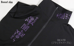 [APPAREL]/ディオラート/[ 闇] ジャージ風 ハイネック・オーバーサイズベスト・ジレ ブラック×パープル (M) ゴスロリ・パンク/Deorart_1