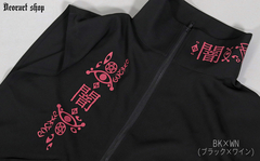 [APPAREL]/ディオラート/[ 闇] ジャージ風 ハイネック・オーバーサイズベスト・ジレ ブラック×ワイン (M) ゴスロリ・パンク/Deorart_1