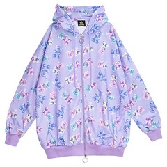 送料無料/[APPAREL]/リッスンフレーバー/グミベア総柄ジップパーカー(裏毛) LIGHT PURPLE (F) ゴスロリ・パンク/LISTEN FLAVOR