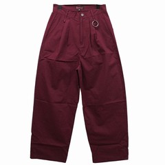 送料無料/[APPAREL]/ディオラート/ヴィンテージ・コットン ワイドタック・ルーズシルエットパンツ ワイン (Ｌ) ゴスロリ・パンク/Deorart