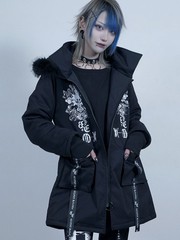 送料無料/[APPAREL]/セックスポットリベンジ/HIGH NECK HOOD BLACK