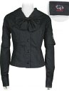 送料無料/[APPAREL]/マキシマム/カプカプジュピリンセーラーブラウス 黒 x 黒ライン (F) ゴスロリ・パンク/MAXICIMAM
