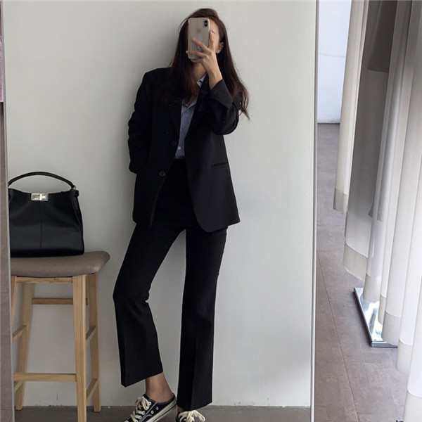 【サイズ有XS/S/M/L/XL/2XL/3XL】パンツスーツ レディース フォーマル ジャケット 卒業式 2点セット 卒園式 ビジネス オフィス OL リクルートスーツ 大きいサイズ セット オールシーズン 就活 面接 オフィス ブラック