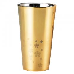 【新品/取寄品】【特選商品】さくら街道 ステンレス二重タンブラー（外面金メッキ） ME-7350の通販は 8,019円