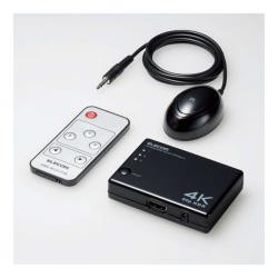 【新品/取寄品/代引不可】HDMI切替器/4K60Hz対応/3ポート/3入力(HDMI)・1出力(HDMI)/分離型リモコン受光の通販は