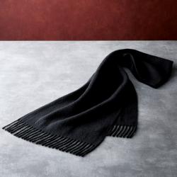 【新品/取寄品/代引不可】【特選商品】カシミヤウールマフラー（ブラック）  SPU25195Hの通販は