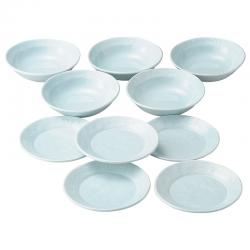 【新品/取寄品】【特選商品2】有田焼青白磁凜水唐草紋皿鉢10客揃004-680Mの通販は