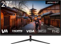 【新品/取寄品/代引不可】27インチ液晶ディスプレイ(1920x1080/VA/HDMI/VGA/チルト/非光沢) JN-V27