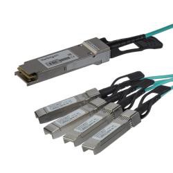 【新品/取寄品/代引不可】QSFP+ アクティブ光ブレークアウトケーブル 3m Cisco製QSFP-4X10G-AOC3M互換