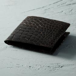 【新品/取寄品/代引不可】【特選商品】クロコダイル 二つ折り財布 ブラウン MJ-09W BROWNの通販は 26,772円