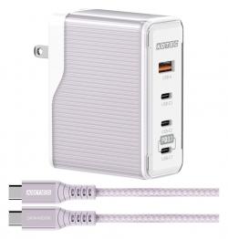 【新品/取寄品/代引不可】Power Delivery 3.1対応 GaN AC充電器/150W/USB Type-C 3ポートの通販は 9,165円