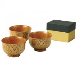【新品/取寄品】【特選商品2】山中塗 欅汁椀三客揃 23104 7,122円