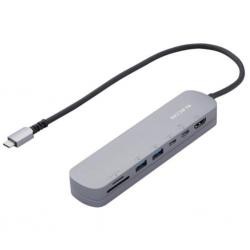【新品/取寄品】Type-C ドッキングステーション/アルミボディ/固定用スタンド付き/USB-Ax2/HDMIx1/USB-Cの通販は