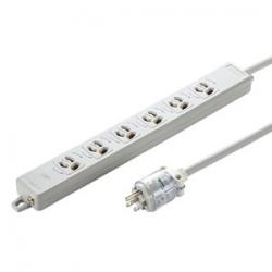 【新品/取寄品/代引不可】医用接地プラグ付き電源タップ 一般用 3P6個口 1m TAP-HPM6-1W