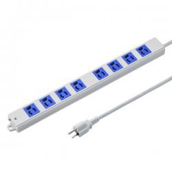 【新品/取寄品/代引不可】工事物件タップ 3P・8個口 3m 青色 TAP-K8-3BLの通販は