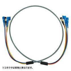 【新品/取寄品/代引不可】防水ロバスト光ファイバケーブル FC×4‐FC×4 10m グレー HKB-FCFCWPRB5-10