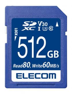 【新品/取寄品/代引不可】SDXCカード/データ復旧サービス付/ビデオスピードクラス対応/UHS-I U3 80MB/s 512の通販は